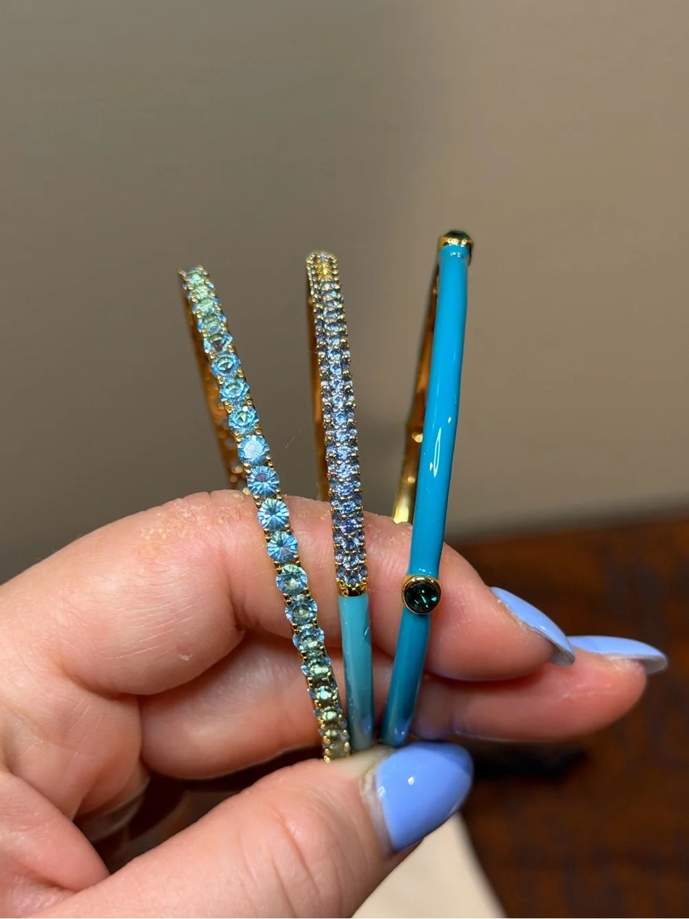 Kate Spade Turquoise and Gold Bangle Set